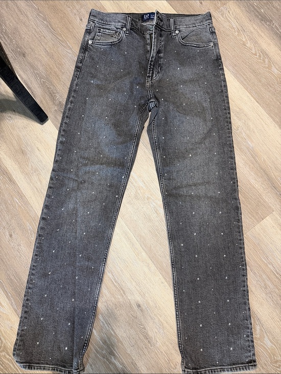 GAP Denim - Women’s Grey Speckled Straight-Leg Jeans